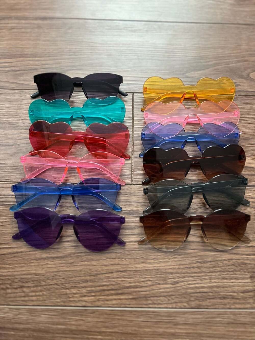 Festival Sunglasses Transparent Rimless Party Lot of 12